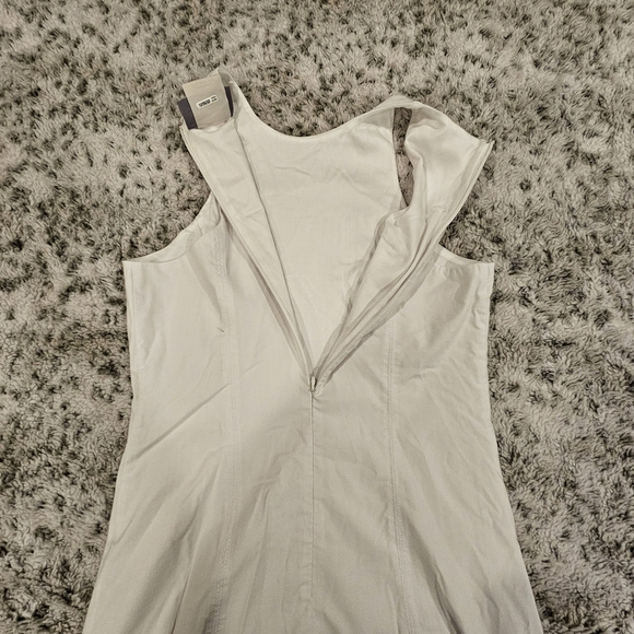 BHLDN SZ Med White Halter Helena Sleeveless Seamed Mini Lined Dress Zip Back - Picture 11 of 13